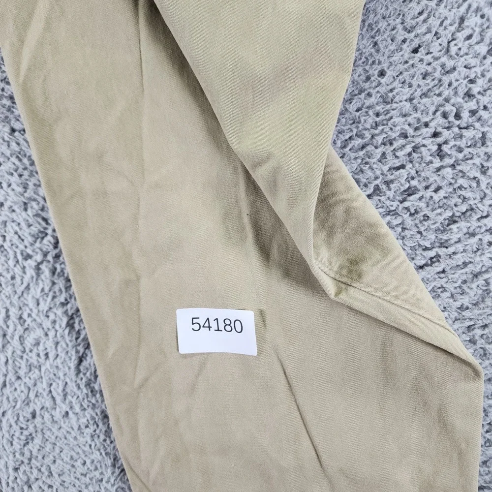 Indigo Palms Pant Mens 40x30 Beige Cotton Chino Straight Relaxed Business Preppy